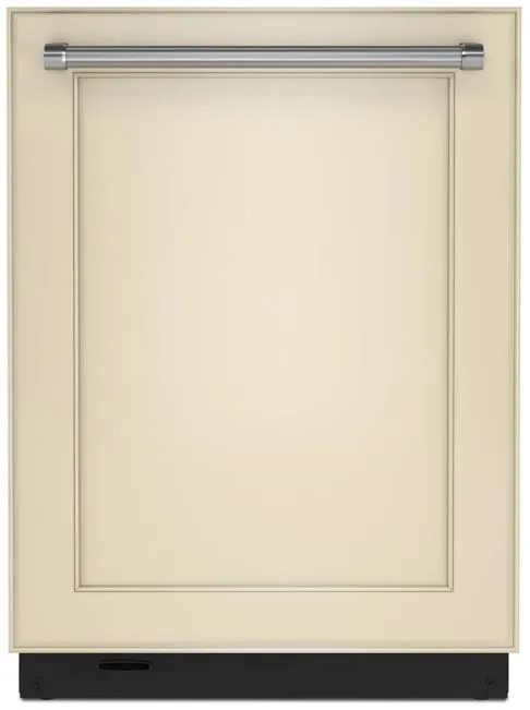 Front view of KitchenAid KDTM704LPA panel ready dishwasher  