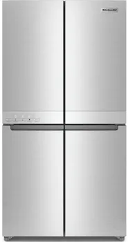 Front view of the KitchenAid KRQC506MPS refrigerator 
