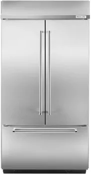 Front view of the KitchenAid KBFN502ESS refrigerator 