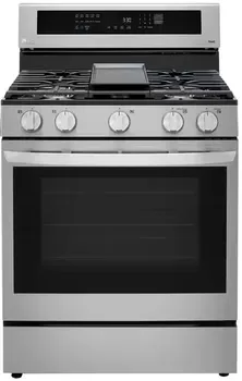 Front view of the LG LRGL5825F range 
