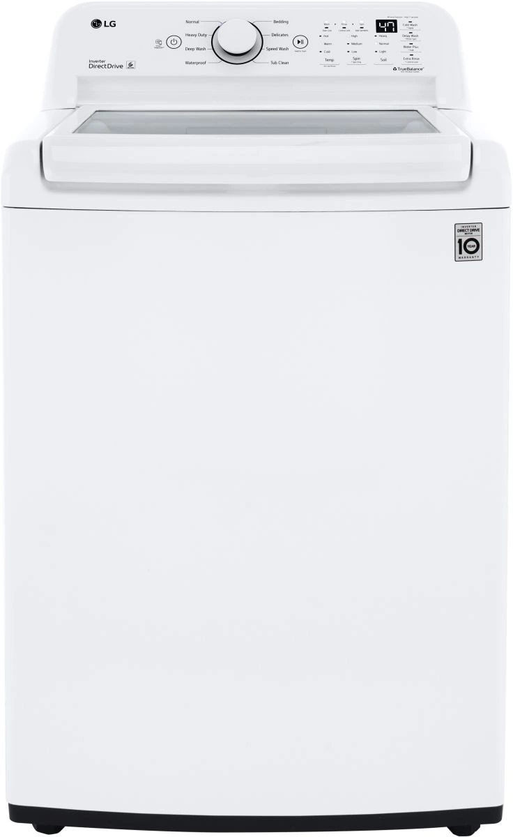 Front view of the LG WT7000CW top load impeller washer 