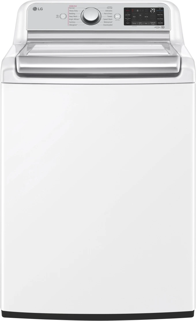 Front view of the LG WT7900HWA top load washer 