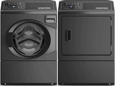 A Speed Queen front load washer and dryer 