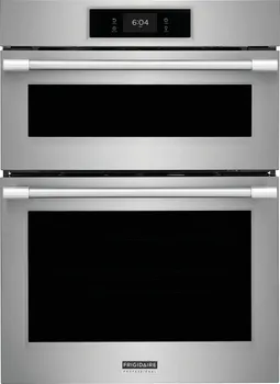 Front view of the Frigidaire Professional PCWM3080AF wall oven microwave combo