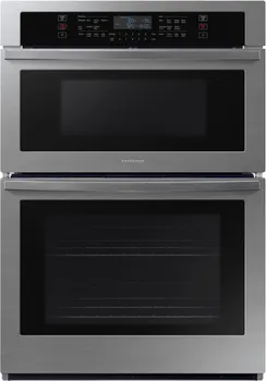 Front view of the Samsung NQ70T5511DS wall oven microwave combo