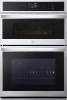 Front view of the LG WCEP6423F wall oven microwave combo