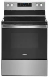 Front view of the Whirlpool WFE525S0JS range 