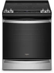 Front view of the Whirlpool WEE745H0LZ range 