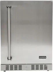 Front view of the Coyote C1BIR24-R outdoor refrigerator 