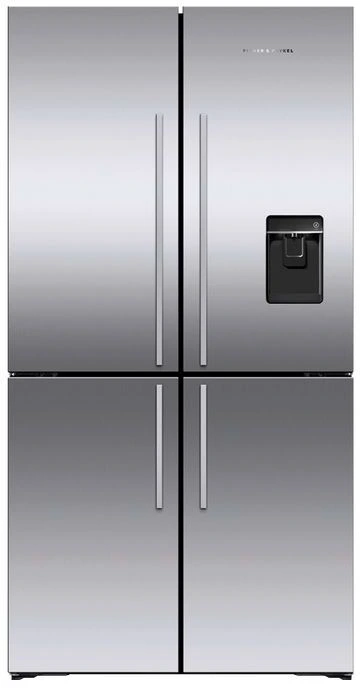 Front view of the Fisher & Paykel RF203QDUVX1 4-door refrigerator 