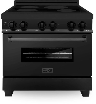 Front view of the ZLINE RAIND-BS-36 36” induction range 