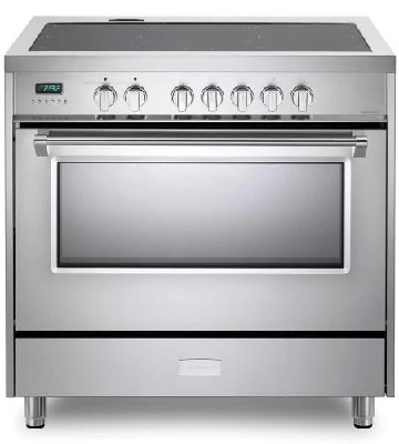 Front view of the Verona Designer Series VDFSIE365SS 36” induction range 
