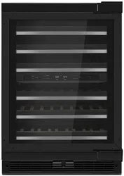 Front view of JennAir JUWFR242HX wine cellar 