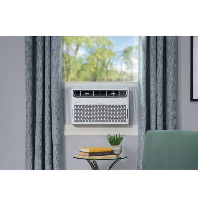 GE Profile wall AC unit in a living room 