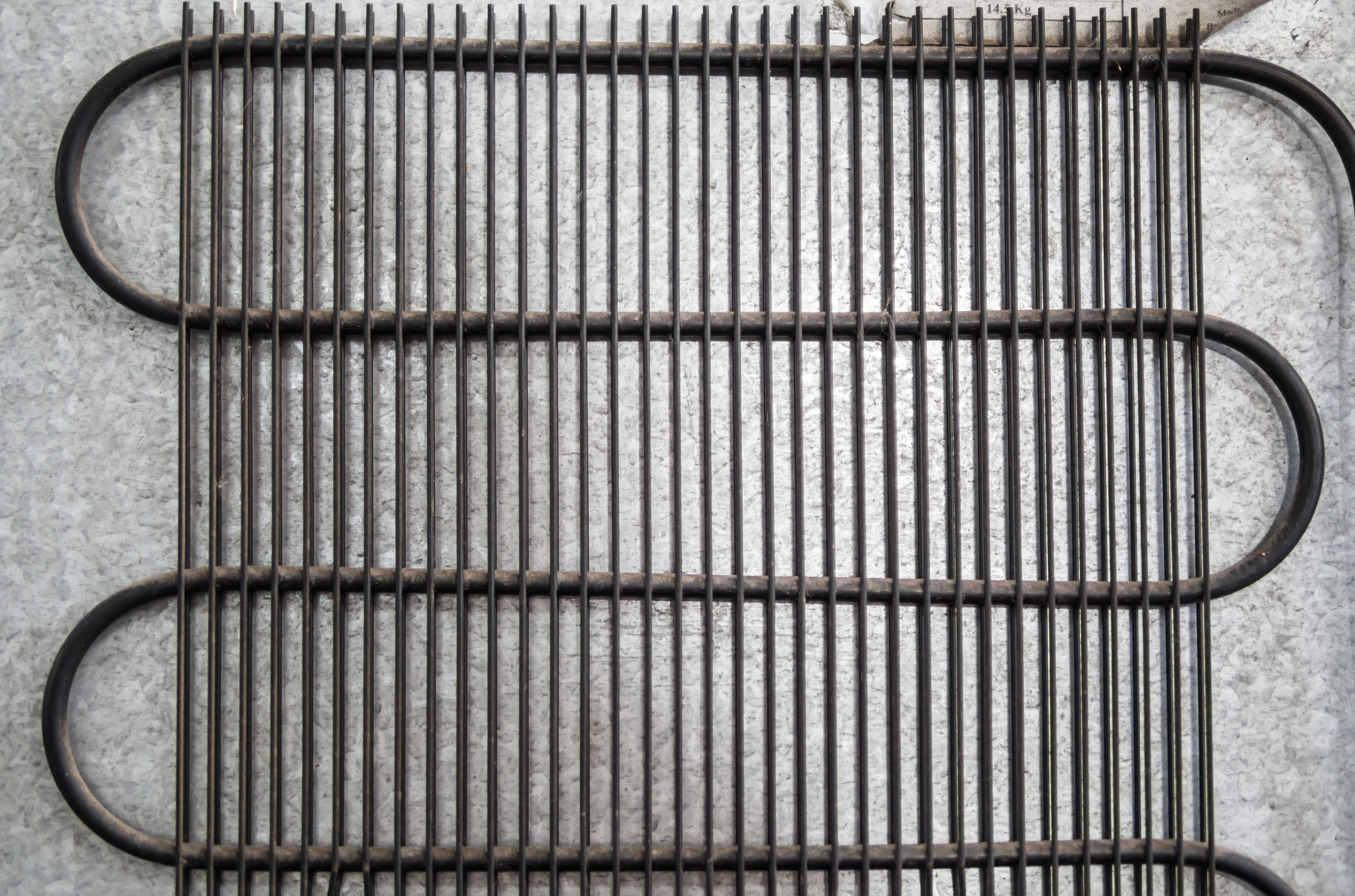 A close up of refrigerator coils 