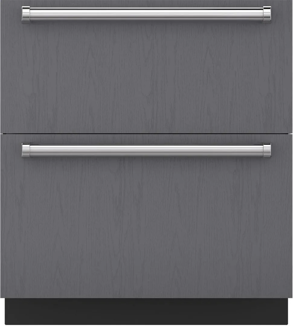 Front view of the Sub-Zero ID-30F undercounter freezer drawers 
