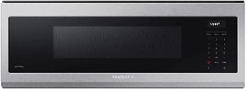 Front view of the Samsung ME11A7710DS over the range microwave 