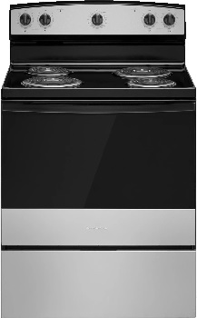 Front view of the Amana ACR4203MNS range 