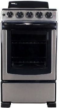 Front view of the Danby DER202BSS range 