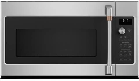 Front view of the Café CVM517P2RS1 over-the-range microwave 