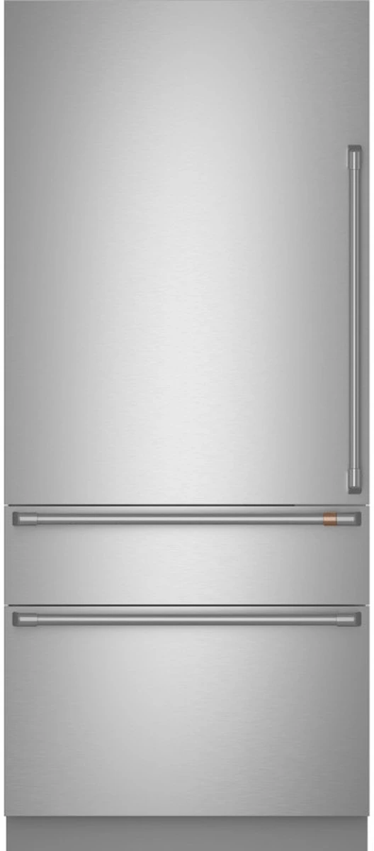 Front view of the Café CIC36LP2VS1 bottom freezer refrigerator 