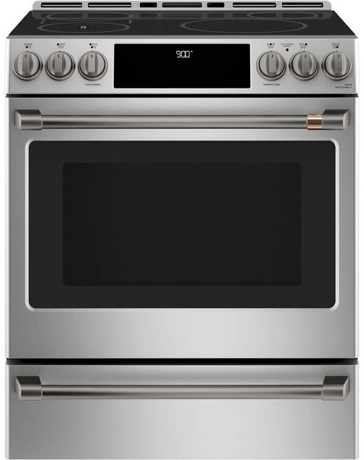 Front view of the Café CHS90XP2MS1 induction range