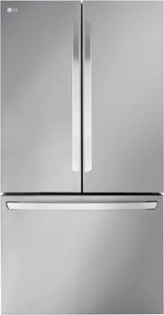 Front view of the LG LRFLC2706S French door refrigerator 