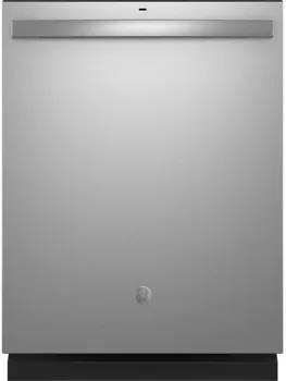 Front view of the GE GDT630PYRFS dishwasher 