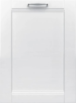 Front view of the Bosch 800 Series SHV78CM3N panel ready dishwasher 