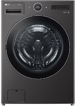 Front view of the LG WM6700HBA front load washer 