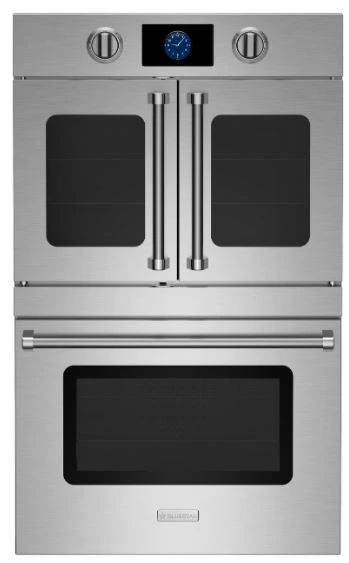Front view of the BlueStar BSDEWO30SDV3 French door oven 