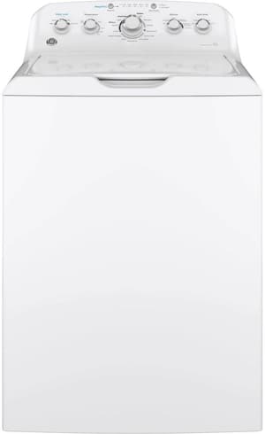 GE Front view of GE GTW465ASNWW top load agitator washer