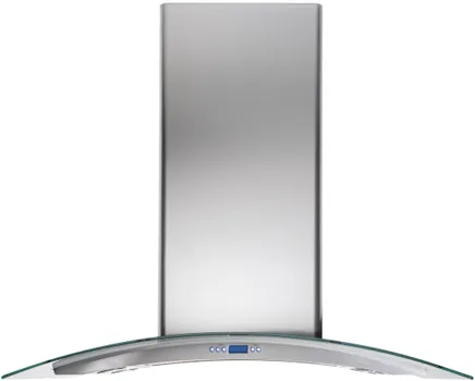 Front view of the Monogram ZV925SLSS range hood 
