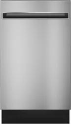 Front view of the GE Profile PDT145SSLSS dishwasher 