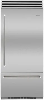 Front view of a BlueStar refrigerator 