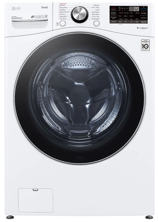 Front view of the LG WM4200HWA front load washer 