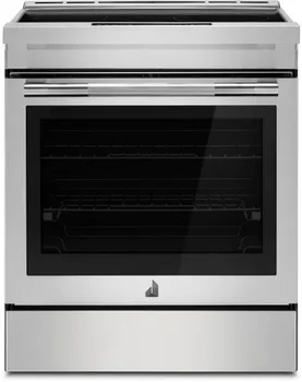 Front view of the JennAir RISE collection JIS1450ML range 