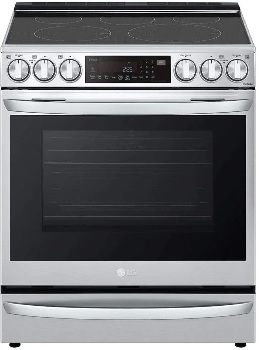 Front view of the LG LSEL6337F slide-in range 