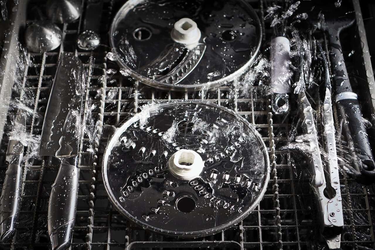 Overhead view of a KitchenAid Third Level Utensil Rack 