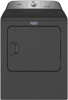 Front view of the Maytag MED6500MBK Pet Pro dryer 