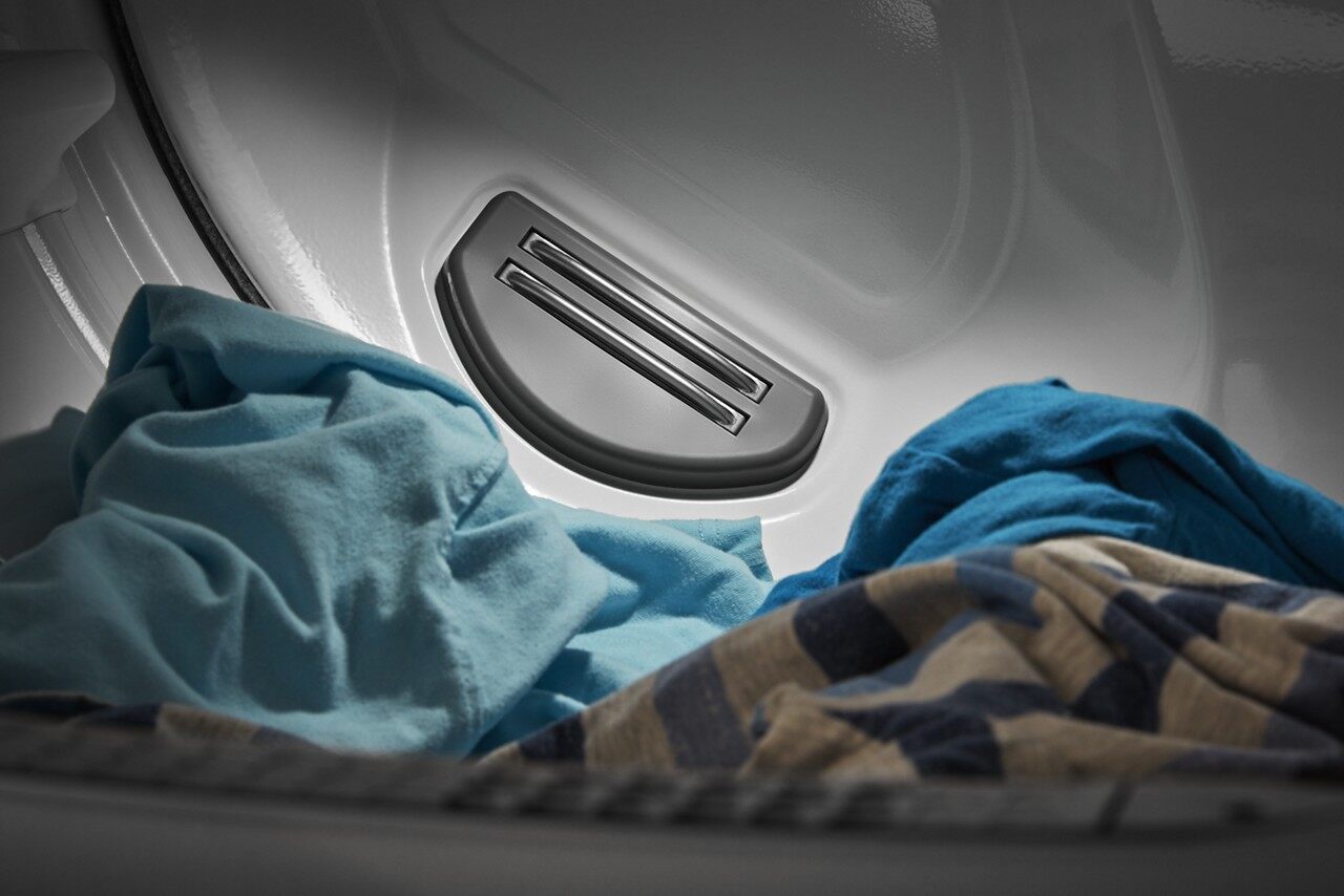 Inside view of Moisture Sensing on Maytag dryers 