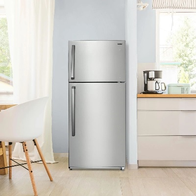 The Danby DFF180E2SSDB refrigerator in a kitchen 
