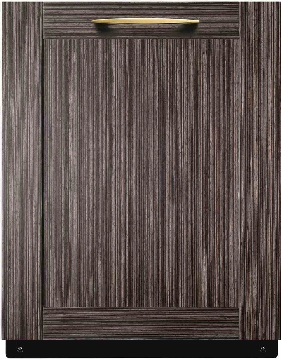 Front view of Signature Kitchen Suite SKSDW2402P panel ready dishwasher in a wood finish 