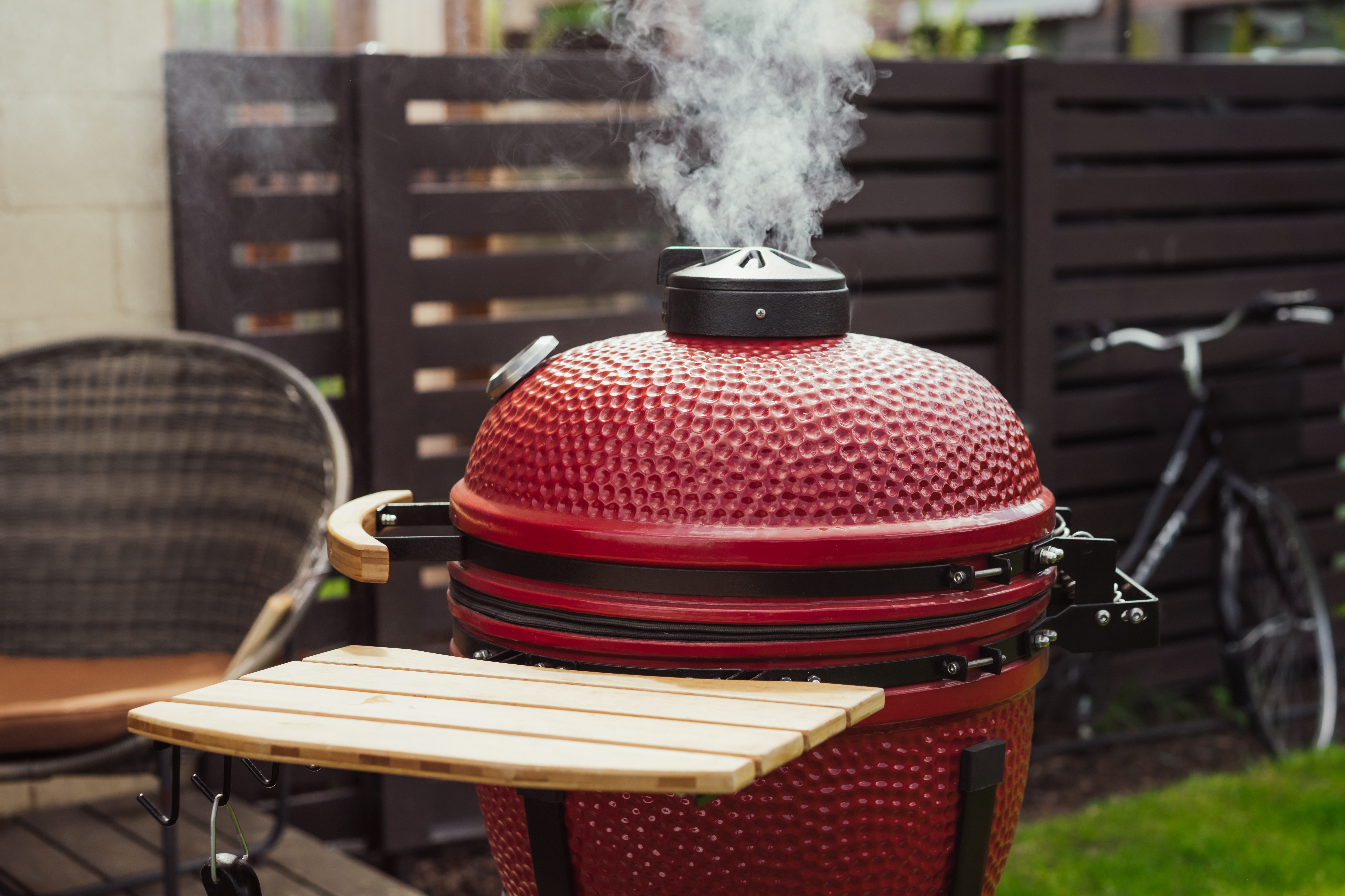 Summer time meat smoking