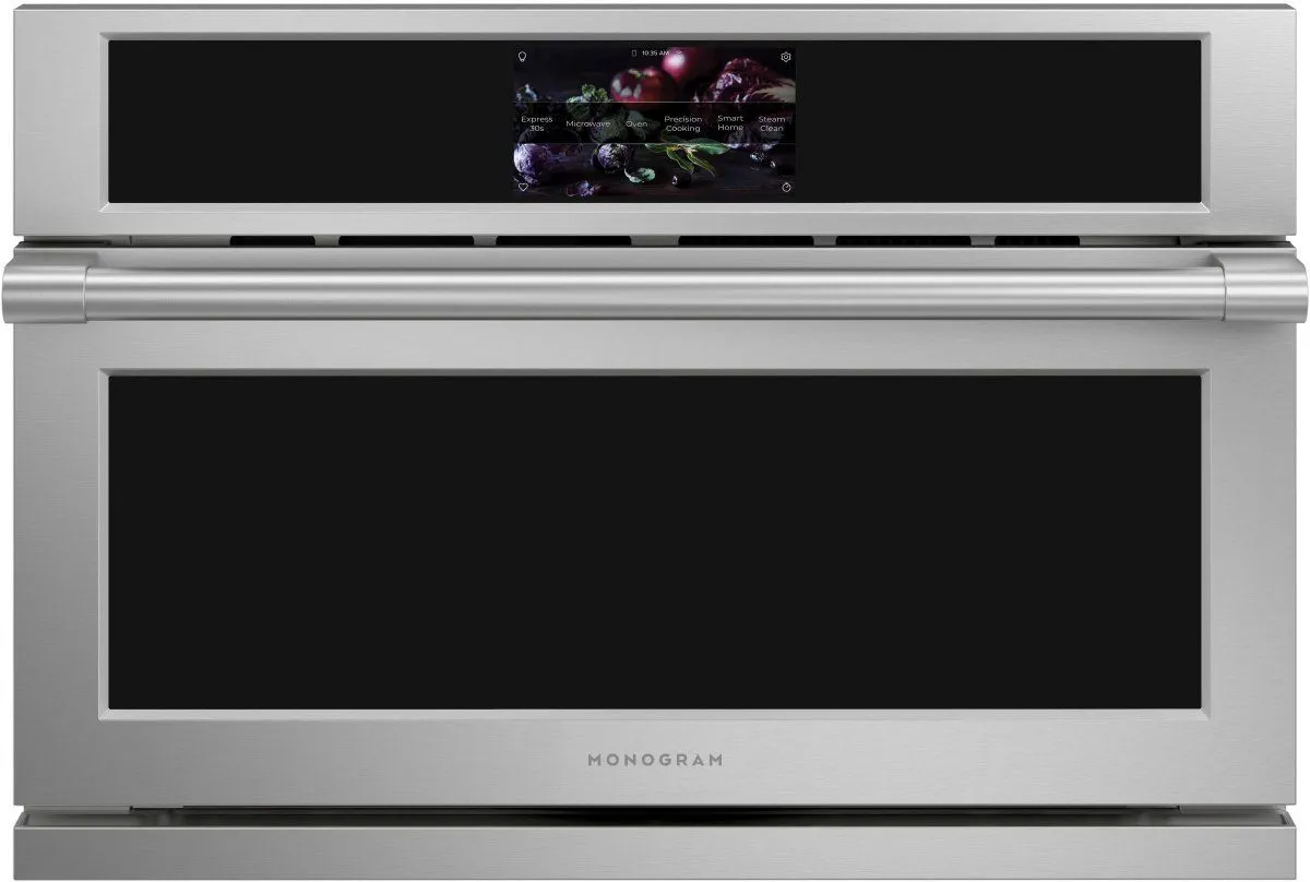 Front view of the Monogram ZSB9232NSS 30” speed oven 