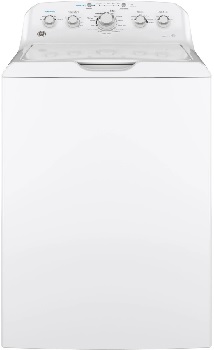 Front view of the GE GTW465ASNWW top load washer 