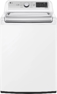 Front view of the LG WT7405CW top load washer 
