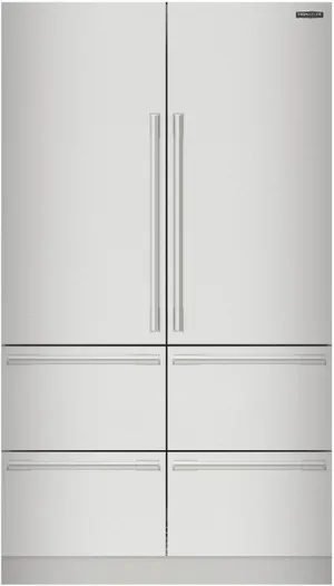 Credit: Signature Kitchen Suite Front view of the Signature Kitchen Suite SKSFD4826P French door refrigerator