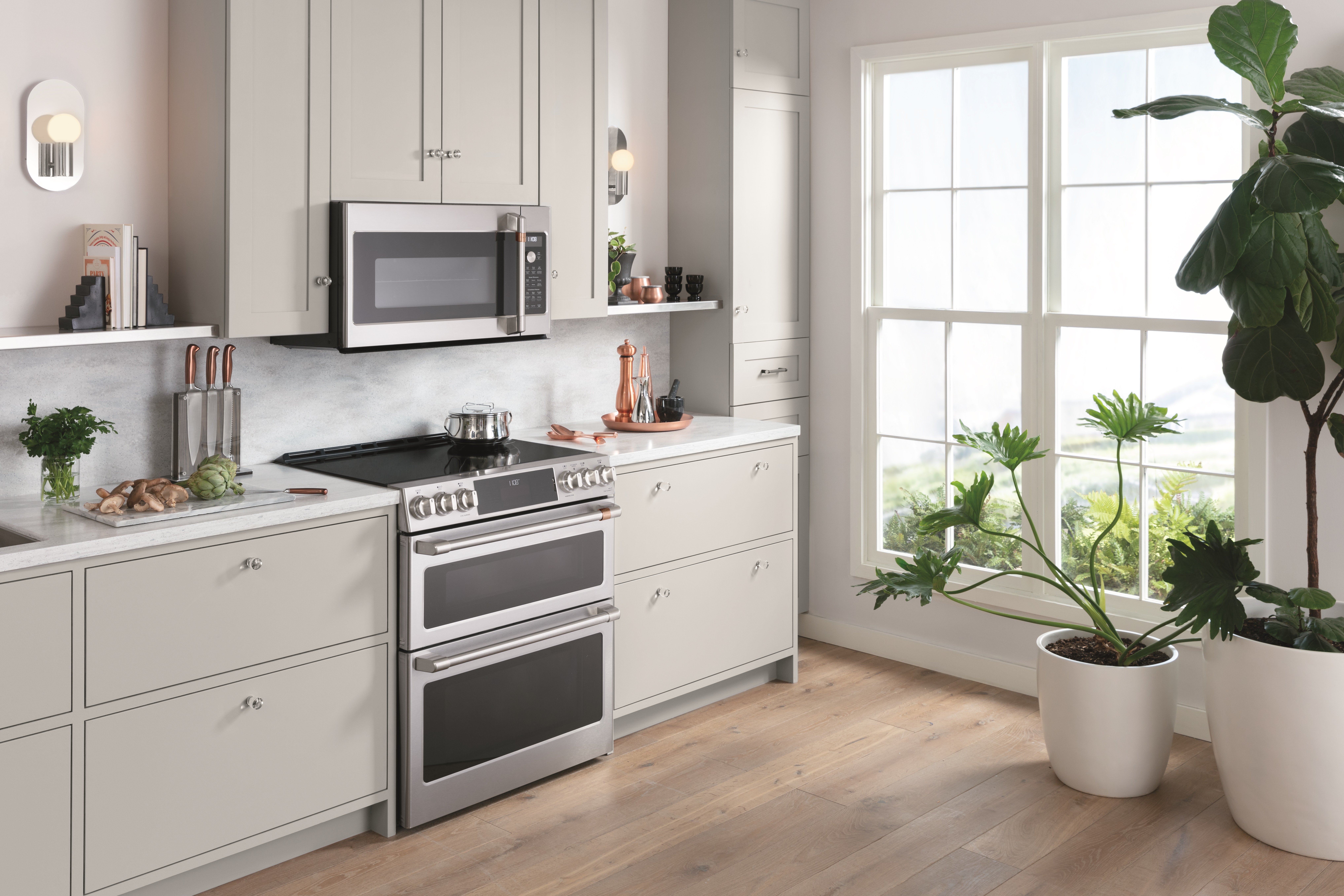 modern kitchen with double oven