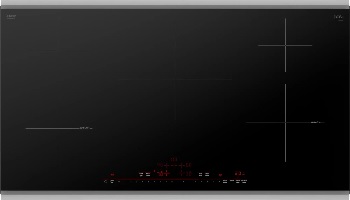 Overhead view of the Bosch 800 Series NIT8660SUC 36” induction cooktop 